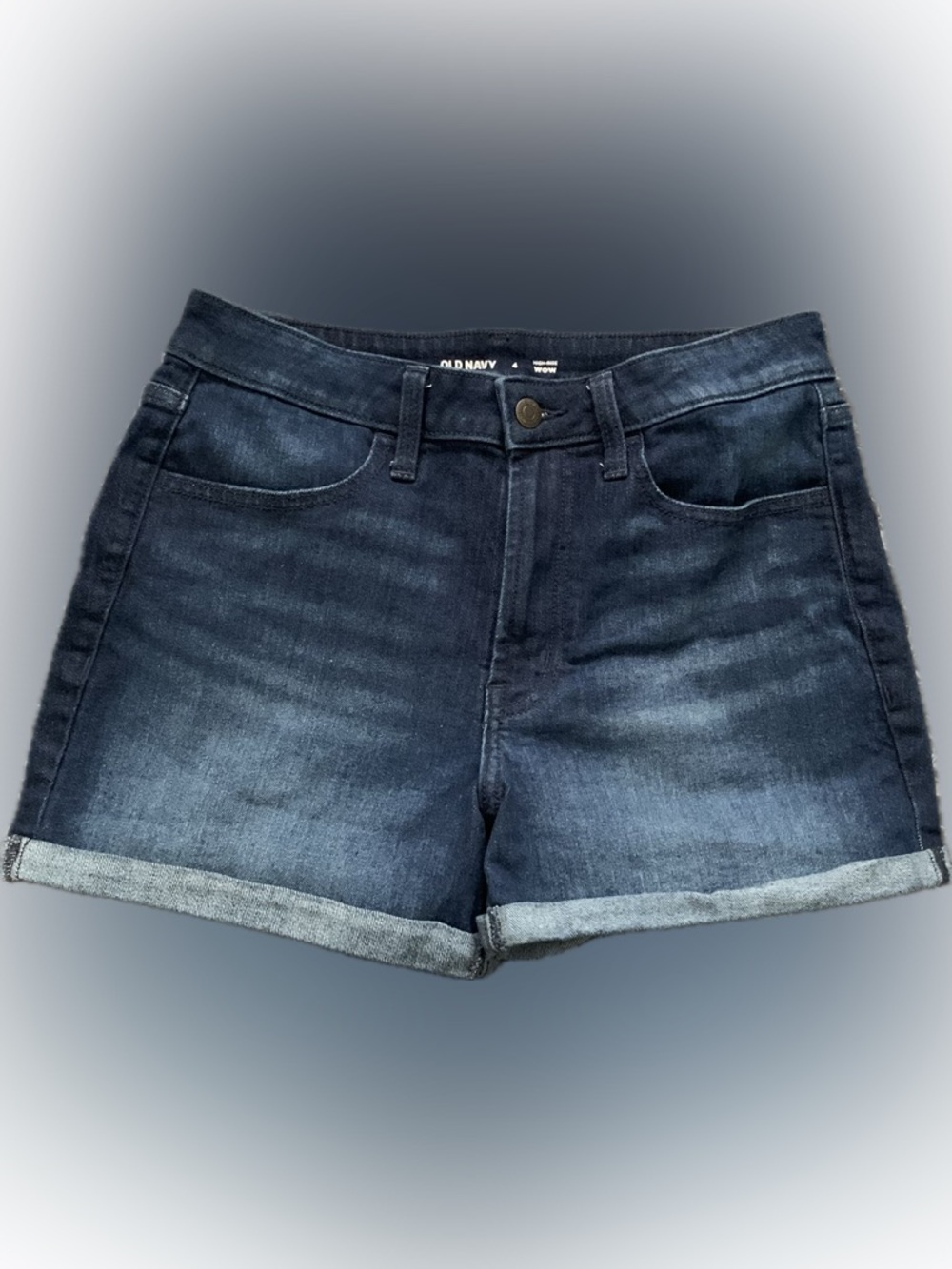 NWOT Old Navy Dark Blue Rolled Hem Denim Shorts